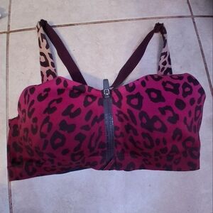 Victoria's Secret Pink and Black Leopard Print Bra